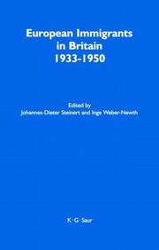 Cover of: European immigrants in Britain, 1933-1950
