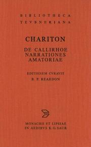 Cover of: De Callirhoe narrationes amatoriae by Chariton
