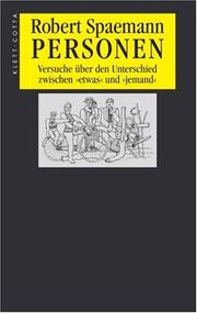 Cover of: Personen: Versuche uber den Unterschied zwischen 'etwas' und 'jemand'