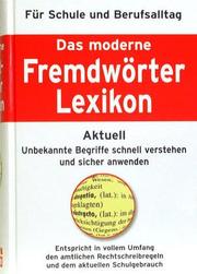 Cover of: Das moderne Fremdwörterlexikon