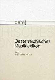 Cover of: Oesterreichisches Musiklexikon Band 1. Von Abbado bis FuX by Rudolf Flotzinger