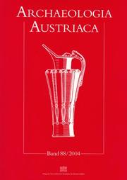 Cover of: Archaeologia Austriaca, Band 88/2004 by Austrian Academy of Sciences