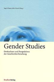 Cover of: Gender studies: Denkachsen und Perspektiven der Geschlechterforschung