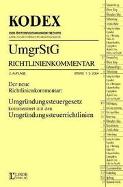 Cover of: Umgründungssteuergesetz: Richtlinienkommentar