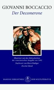 Cover of: Der Decamerone, 2 Bde., Bd.2
