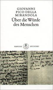 Cover of: Über die Würde des Menschen.