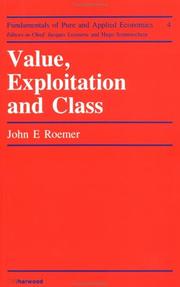 Cover of: Value, exploitation, and class