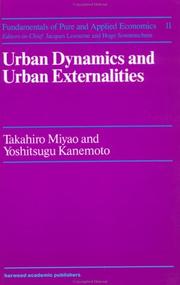 Cover of: Urban dynamics and urban externalities
