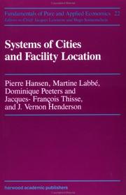 Cover of: Systems of cities and facility location