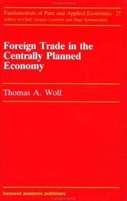 Cover of: Foreign trade in the centrally planned economy