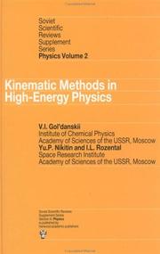 Cover of: Kinematic methods in high-energy physics