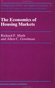 Cover of: The economics of housing markets