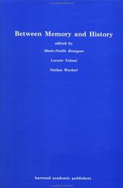Cover of: Between memory and history