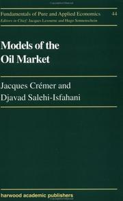 Cover of: Models of the oil market