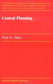 Cover of: Central planning