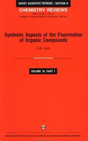 Cover of: Synthetic Aspects of the Fluorination of Organic Compounds