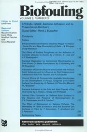 Cover of: Bacterial Adhesion and Its Prevention in Dentistry