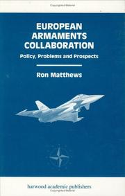 Cover of: European armaments collaboration by Ron Matthews