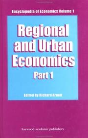 Cover of: Regional and Urban Economics (Encyclopedia of Economics, Vol 1) by ARNOTT