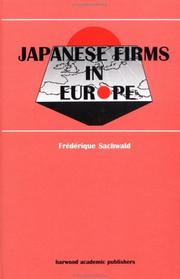 Cover of: Japanese firms in Europe by edited by Frédérique Sachwald.