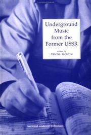 Cover of: Underground Music from the Former USSR | V. Tsenova