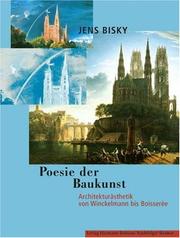 Cover of: Poesie der Baukunst: Architekturästhetik von Winckelmann bis Boisserée