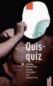 Cover of: Quisquiz: Vierzig Steckbriefe aus der Alten Welt