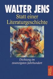 Cover of: Statt einer Literaturgeschichte. Dichtung im zwanzigsten Jahrhundert.