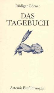 Cover of: Das Tagebuch: Eine Einfuhrung (Artemis Einfuhrungen)