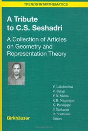 Cover of: A Tribute to C.S. Seshadri: A Collection of Articles on Geometry and Representation Theory (Trends in Mathematics)