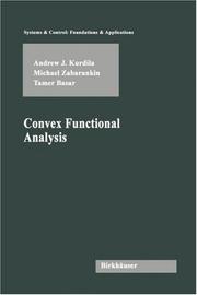 Convex functional analysis by Andrew Kurdila