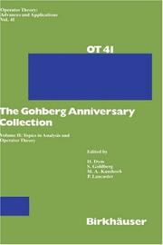 Cover of: Topics in Analysis and Operator Theory: The Gohberg Anniversary Collection (Operator Theory: Advances and Applications) by 