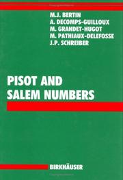 Cover of: Pisot and Salem numbers