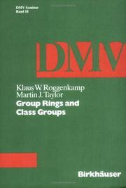 Cover of: Group rings and class groups