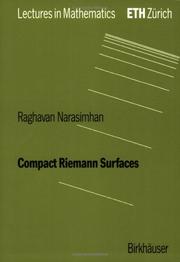 Cover of: Compact Riemann surfaces