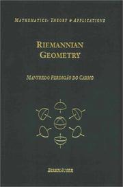 Cover of: Riemannian geometry by Manfredo Perdigão do Carmo