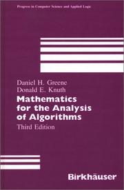 Mathematics for the analysis of algorithms by Daniel H. Greene