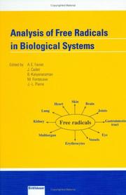 Cover of: Analysis of free radicals in biological systems by 