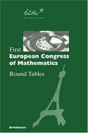 Cover of: First European Congress of Mathematics | 