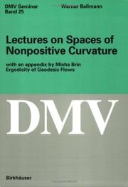 Cover of: Lectures on Spaces of Nonpositive Curvature (Oberwolfach Seminars)