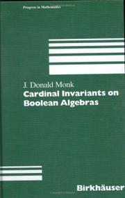 Cover of: Cardinal invariants on Boolean algebras by J. Donald Monk