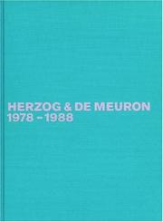 Cover of: Herzog & de Meuron 1978-1988: The Complete Works (Volume 1)