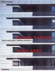 Cover of: Claude Vasconi: Bauten und Projekte = buildings and projects, 1980-1997