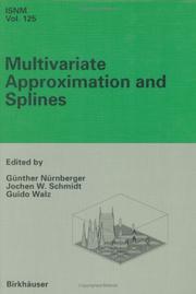 Cover of: Multivariate approximation and splines