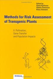 Cover of: Methods for risk assessment of transgenic plants.