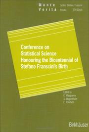 Cover of: Proceedings of the Conference on Statistical Science honoring the bicentennial of Stefano Franscini's birth (Monte Verita)