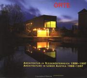 Cover of: Architektur in Niederösterreich 1986-1997 / Architecture in Lower Austria 1986-1997