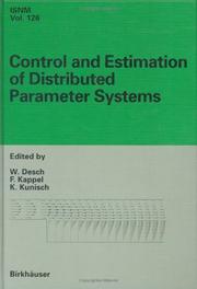 Cover of: Control and Estimation of Distributed Parameters | 