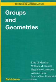 Cover of: Groups and Geometries: Siena Conference, September 1996 (Trends in Mathematics)