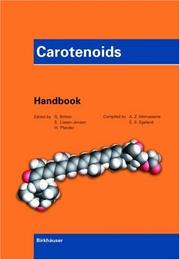 Cover of: Carotenoids handbook by edited by G. Britton, S. Liaaen-Jensen, H. Pfander ; compiled by A.Z. Mercadante, E.S. Egeland.